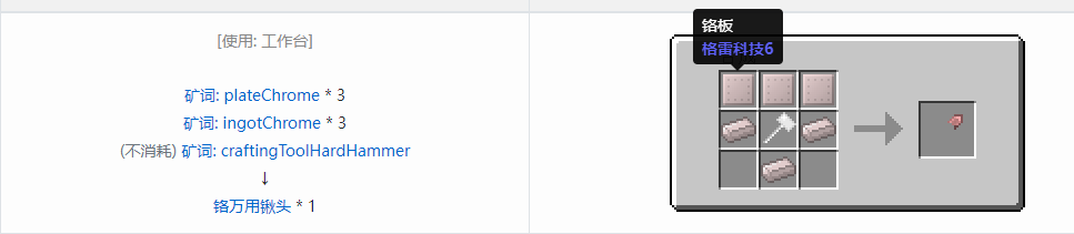 我的世界格雷科技社区版万用铲头合成表大全
