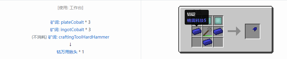 我的世界格雷科技社区版万用铲头合成表大全