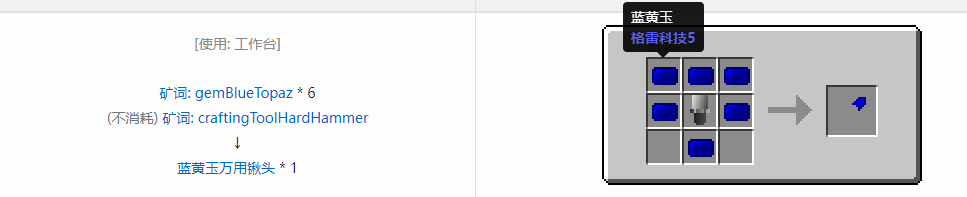 我的世界格雷科技社区版万用铲头合成表大全