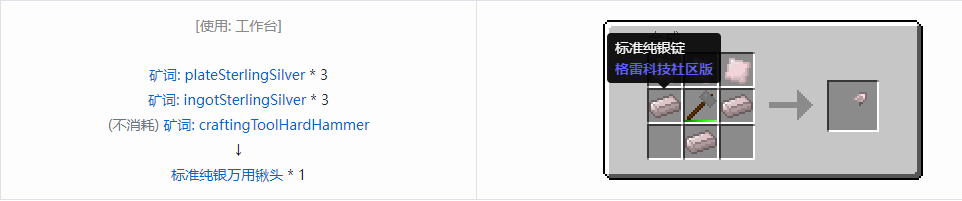 我的世界格雷科技社区版万用铲头合成表大全