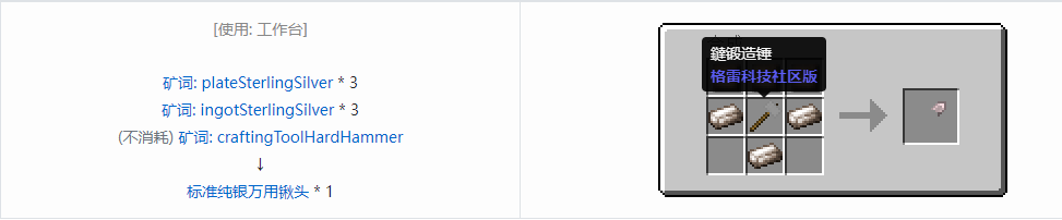 我的世界格雷科技社区版万用铲头合成表大全