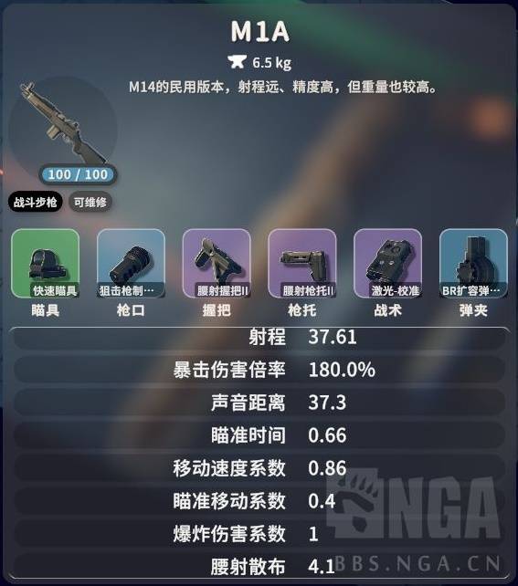 逃离鸭科夫M1A腰射流配件推荐