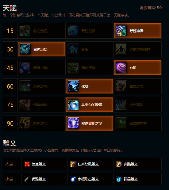 魔兽世界熊猫人之谜平衡德天赋雕文推荐