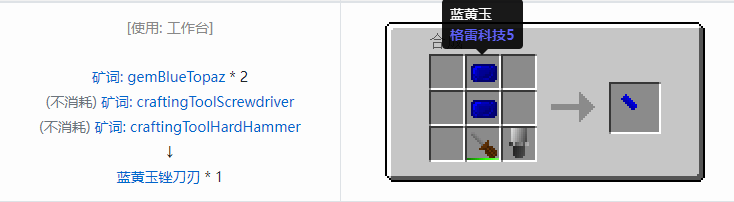 我的世界格雷科技社区版锉刀刃合成表大全