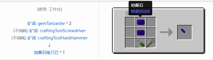 我的世界格雷科技社区版锉刀刃合成表大全