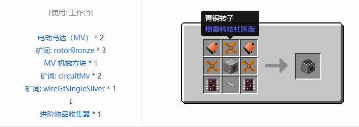 我的世界格雷科技社区版机器合成表大全