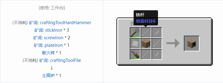 我的世界格雷科技社区版机器合成表大全