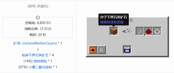 我的世界格雷科技社区版粉碎矿石合成表大全