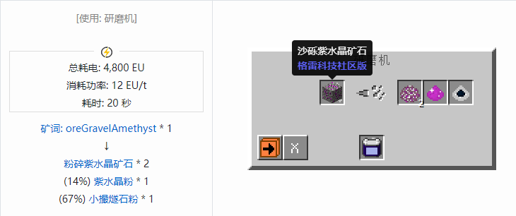 我的世界格雷科技社区版粉碎矿石合成表大全