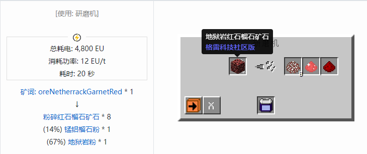 我的世界格雷科技社区版粉碎矿石合成表大全