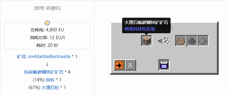我的世界格雷科技社区版粉碎矿石合成表大全