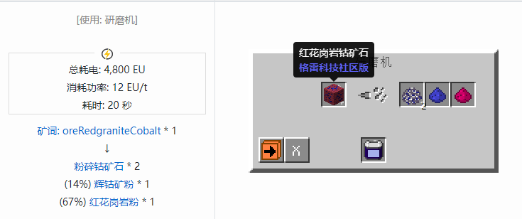 我的世界格雷科技社区版粉碎矿石合成表大全