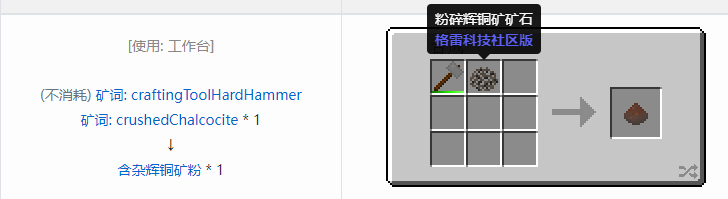 我的世界格雷科技社区版含杂粉合成表大全