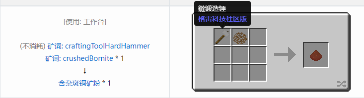 我的世界格雷科技社区版含杂粉合成表大全
