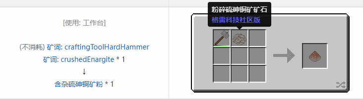 我的世界格雷科技社区版含杂粉合成表大全