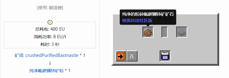 我的世界格雷科技社区版纯净粉合成表大全