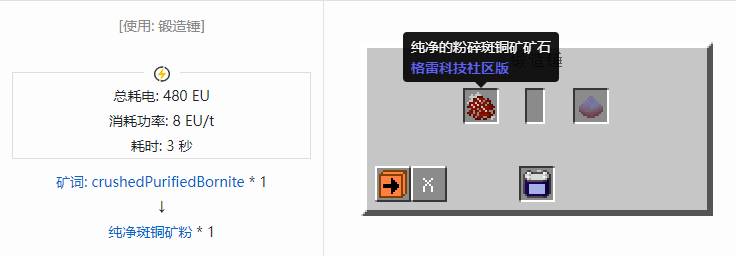 我的世界格雷科技社区版纯净粉合成表大全
