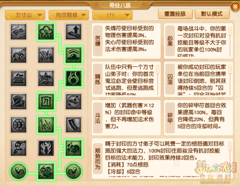 梦幻西游方寸山经脉怎么点2026