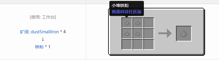 我的世界格雷科技社区版粉合成表大全