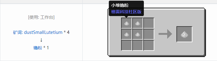 我的世界格雷科技社区版粉合成表大全