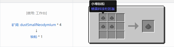 我的世界格雷科技社区版粉合成表大全