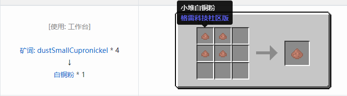 我的世界格雷科技社区版粉合成表大全