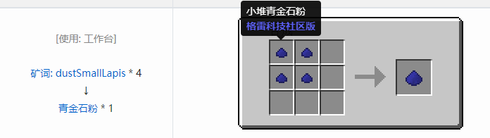 我的世界格雷科技社区版粉合成表大全
