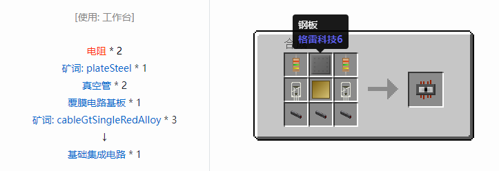 我的世界格雷科技社区版芯片合成表大全