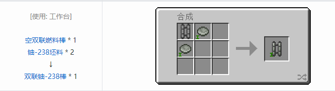 我的世界HBM的核科技模组燃料棒合成表大全