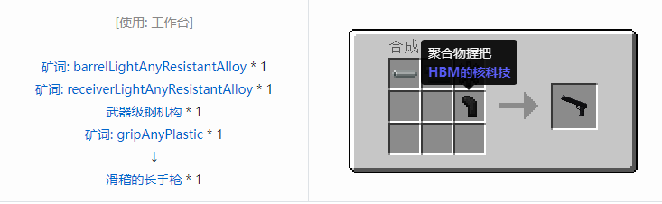 我的世界HBM的核科技模组武器合成表大全