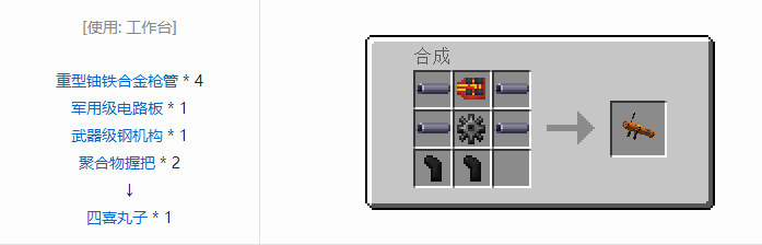 我的世界HBM的核科技模组武器合成表大全