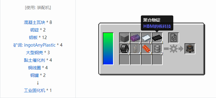 我的世界HBM的核科技模组机器合成表大全