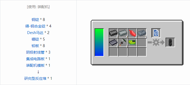 我的世界HBM的核科技模组机器合成表大全