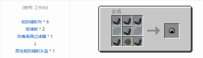 我的世界HBM的核科技模组装备合成表大全