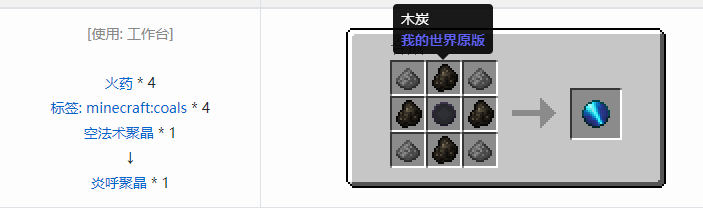 我的世界诡厄巫法聚晶合成表大全