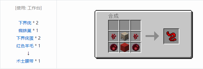 我的世界诡厄巫法装备合成表大全