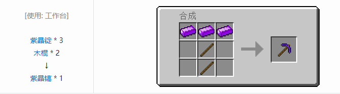 我的世界虚无世界2工具合成表大全