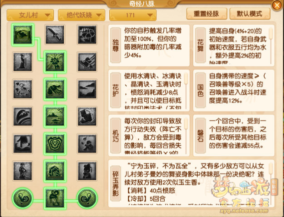 梦幻西游女儿村经脉怎么加点2026