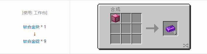 我的世界魔法金属锭合成表大全2026