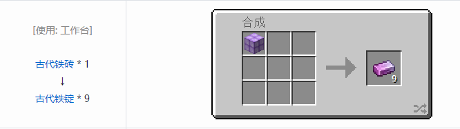我的世界魔法金属锭合成表大全2026