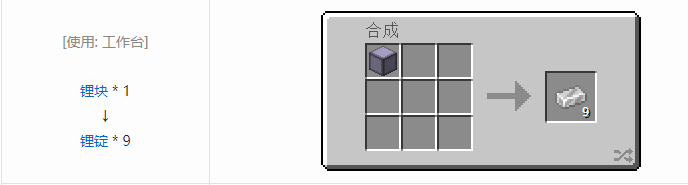 我的世界魔法金属锭合成表大全2026