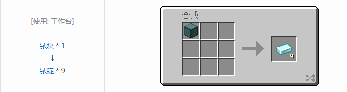 我的世界魔法金属锭合成表大全2026