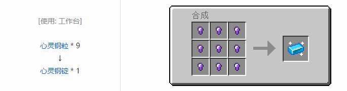 我的世界魔法金属锭合成表大全2026