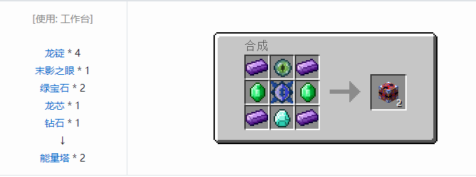 我的世界龙之进化合成表大全2026