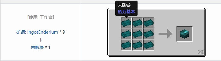 我的世界热力基本合成表大全2026