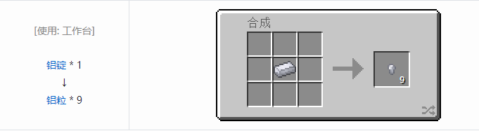 我的世界热力基本金属材料合成表大全2026