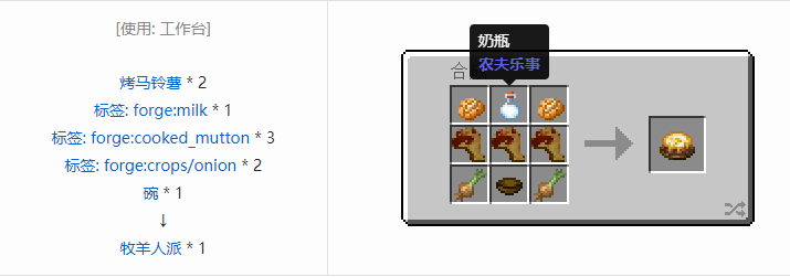 我的世界农夫乐事合成表大全2026