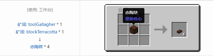 我的世界原始核心合成表大全2026