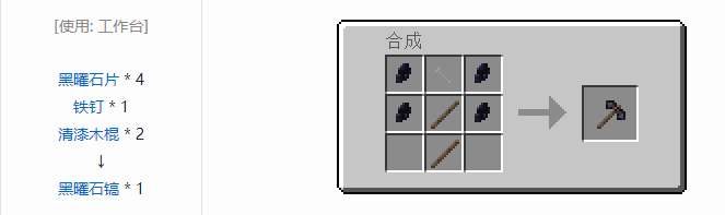 我的世界原始核心工具合成表大全2026