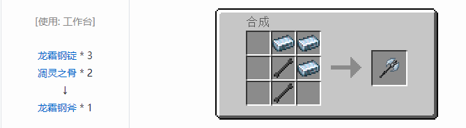 我的世界冰火传说工具合成表大全2026